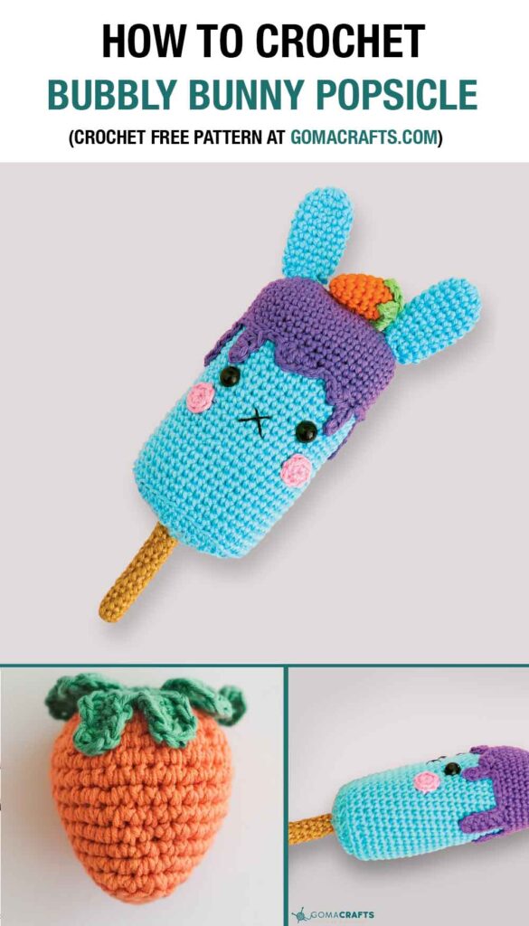 Bubbly Bunny Popsicle Amigurumi Crochet Free Pattern