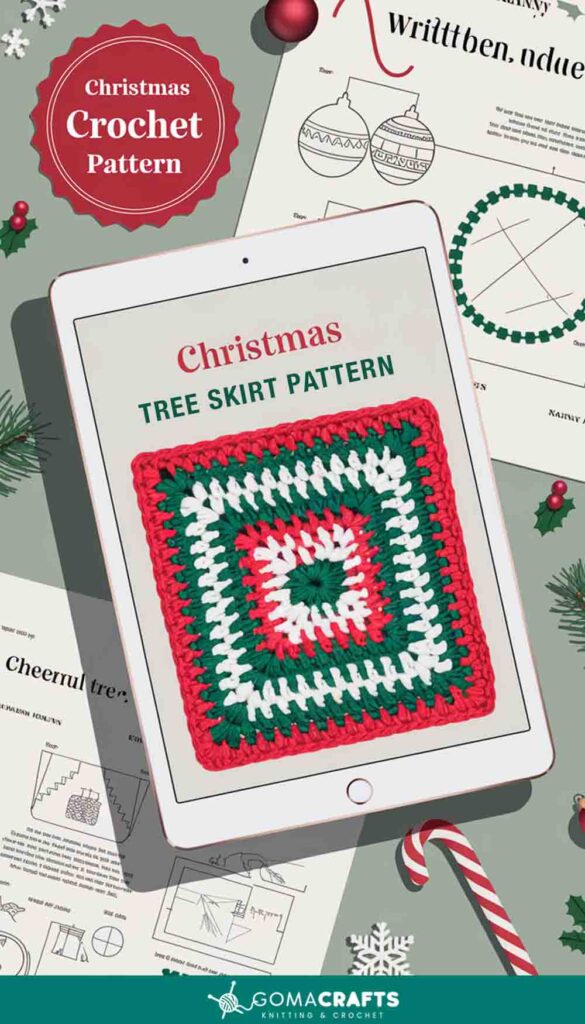 Christmas Tree Skirt Crochet Pattern free download