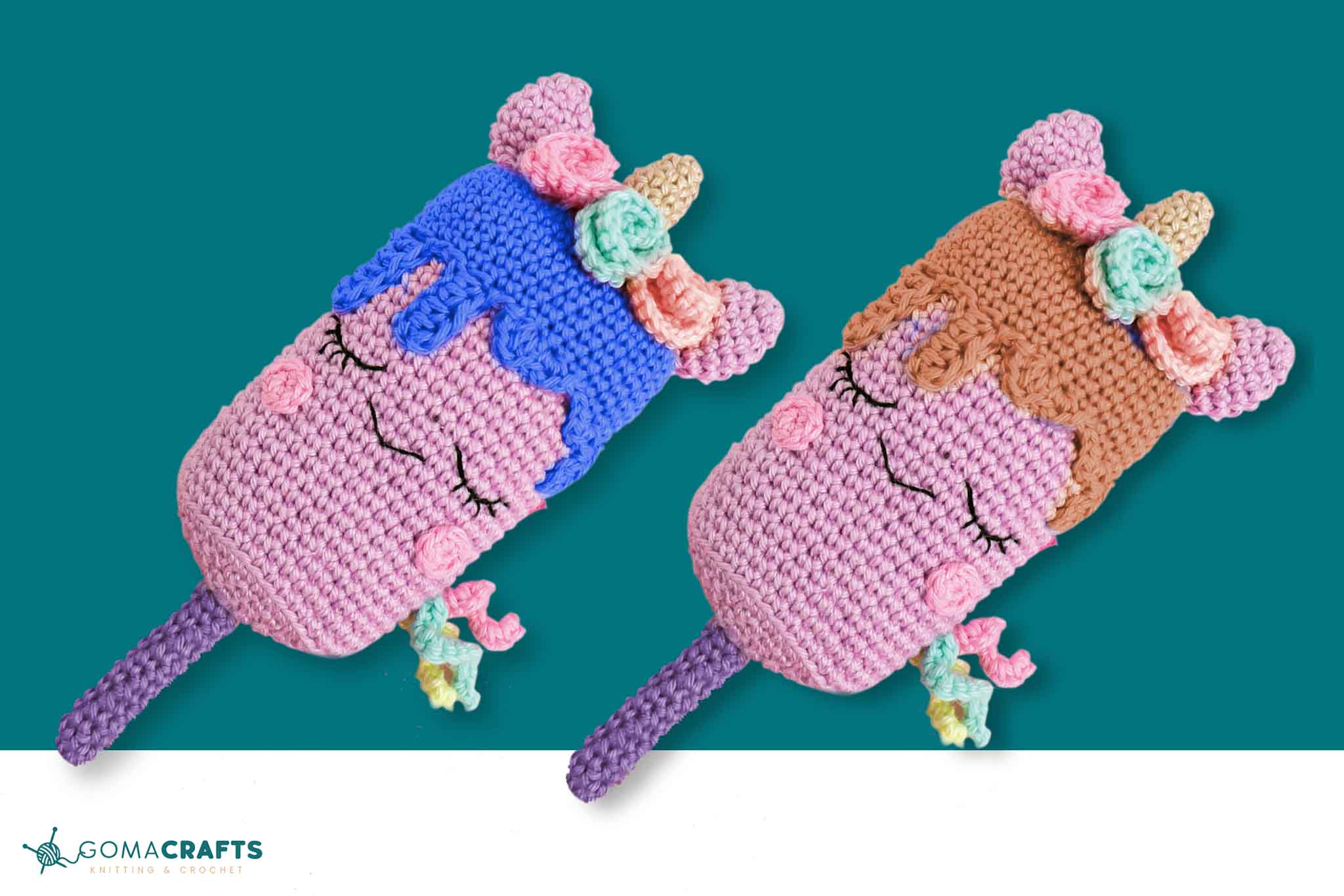 Magical Unicorn Popsicle Crochet Free Pattern