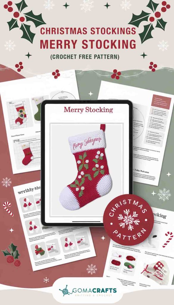 christmas stocking crochet free Pattern 